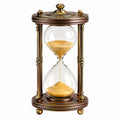 Clessidra 30 cm in vetro e metallo bronzo con sabbia dorata stile classico